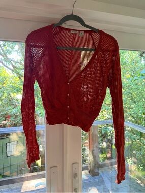 Halogen Open knit cardigan size medium